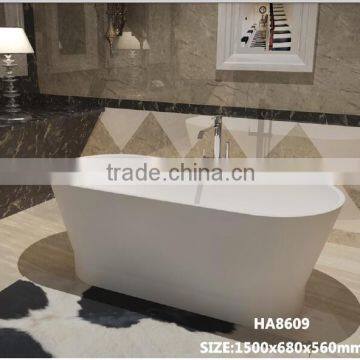 Popular Solid Surface Freestanding Massage Bathtub / Resin Stone Bath Tub photo-4