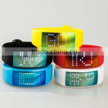 Smart 3D Pedometer Calories Watches Jelly Unisex USB Flash Drive LED Wrsist Watches with Stylish Signature Function W4