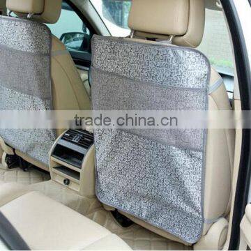 RH-QCM004 50*69cm car Kick Back Mats car back seat protector with mesh poket