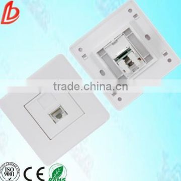 Network cable wall RJ45 face plate 1 port