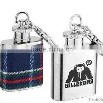 stainless steel keychain hip flask