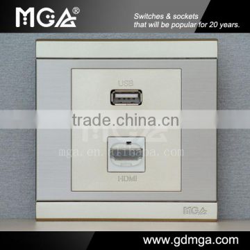 MGA Q7 Series USB charger and HDMI wall socket