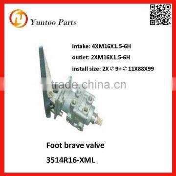 kinglong bus spare part foot brake valve