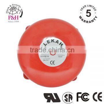 indoor Red color fire alarm bells at 6",8" and 10" inch