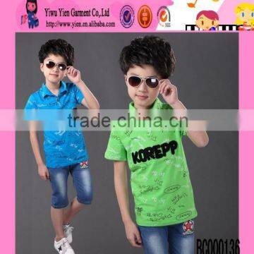 2015 New Design Printed Sport Short Summer Set High Quality Boutique Shop Hot Custom Design Baby Clothes