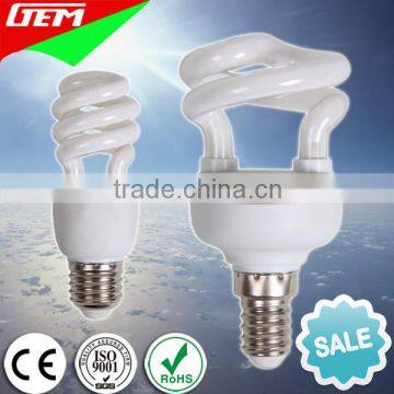 T3 T2 2700K/6400K Half Spiral CFL Bulb Light 9W With CE ROHS