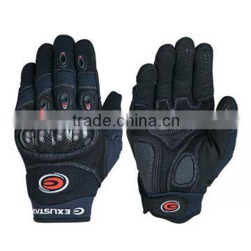 Leather and short design motorcycle gloves