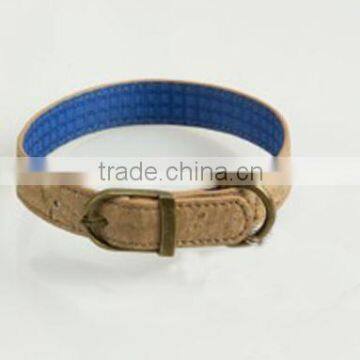 Boshiho PU natural cork leather dog collars