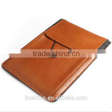 Customized design genuine leather tablet laptop portable case cover