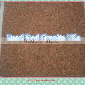 Pearl red polished granite tiles