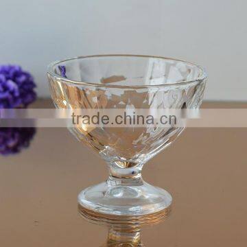 Daily use transparent glass cup for ice cream