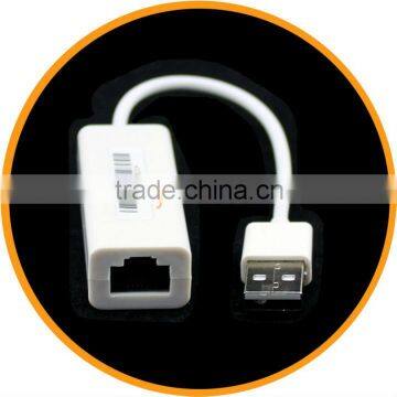 New USB 2.0 to 10/100Mbps Ethernet RJ45 Network Lan Card Adapter for Mac Win7 White from Dailyetech