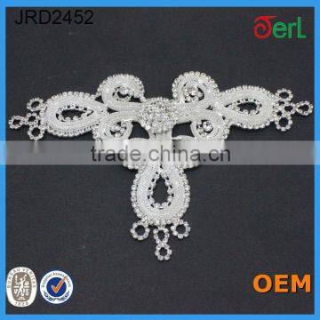 New arrival bridal jewelry bling crystal rhinestone applique for wedding dress