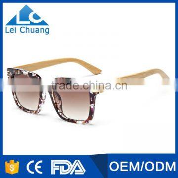 hot selling high quality plastic frame with handmade bamboo temple sunglasses