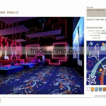 KTV ,Bar , night club use and printed pattern nylon carpet