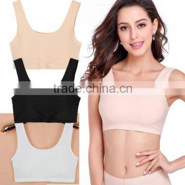 New Style Meryl Material One Piece Seamless Sport Bra Comfortable Prevent Exposure Tube Top Bra for Women