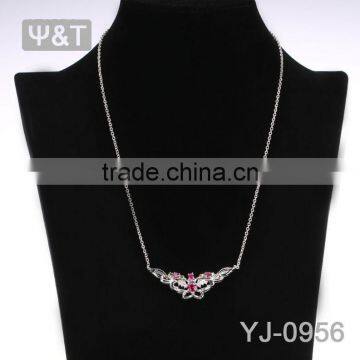 Collar Vintage Sliver Chain Designer Coral Beads Necklace