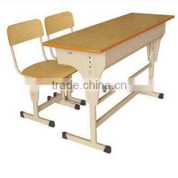 Double school desk and double chair