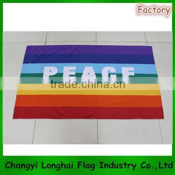 PEACE Rainbow Flag