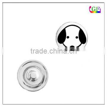 Custom design snap button engraving dog charms for DIY bracelets