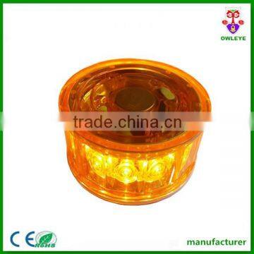 Solar Yellow Led Beacon Light Strobe Lamp With Magneic Base for Car Accessory photo-3