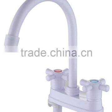 Inexpensive White Single Cold Double Plastic Basin Faucet photo-5