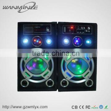 Creative Small Wooden Speaker With Marquee Light For Dj Disco Dancing