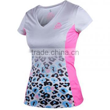 Popular women running shirt running wear quick fry fabric