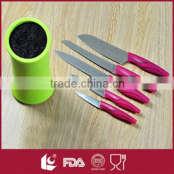 Wholesale 5pcs colored handle stainless steel knives kitchen