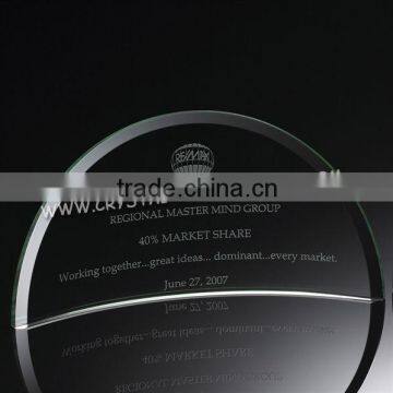 Elegant Cheap Wholesale Jade Glass Crystal awards trophy business glass award trophy