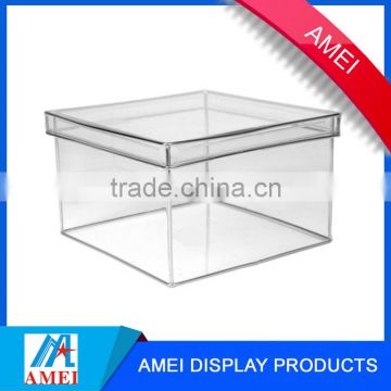 2016 customized square 2 mm plexiglass sneaker box with OEM or ODM