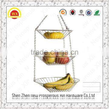 Modern Chrome Plating Surface Treatment Metal Storage Basket