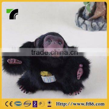 Furry Toy Looking up Lifelike Fake Animal Gorilla