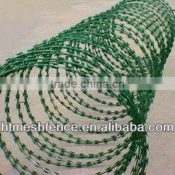 high quality galvanized/ PVC coated Razor Barbed Wire(factory)