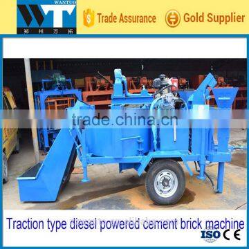 High Quality Traction and Mobile Diesel Power Hydraulic Cement Brick Machine