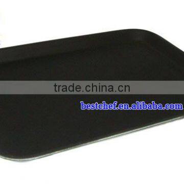 Heavy duty non-slip service tray, rectangular
