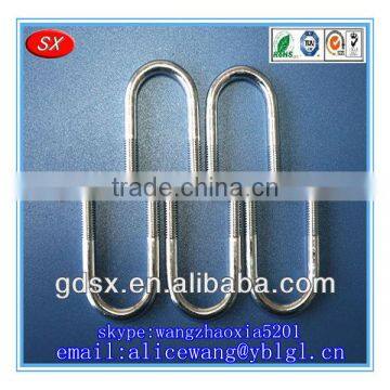 China manufacturer galvanized grade 10.9 u bolt,galvanized steel u bolts,metric square u bolts