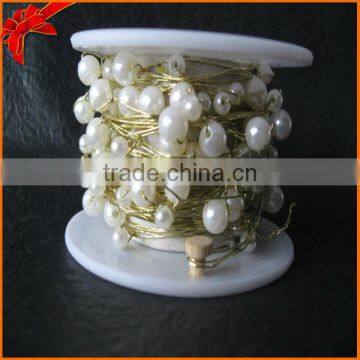 Handmade pearl on reel/pearl beads wire/pearl craft wire