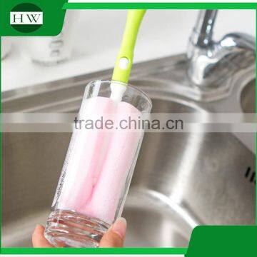 Kitchen Plastic Removable Detachable Foldable Stand Sponge Long Handle Hanging Water Cup Bottle Clean Cleaning Brush photo-5