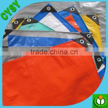 Laminated Blue/orange pe Tarps/plastic Poly Tarpaulin With Reinforced Edge and Grommets