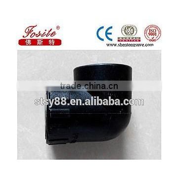 China Supply HDPE pipe fittings socket joint, 90 degreefemale threaded elbow