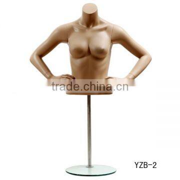 Sexy Realistic adjustable female half torso foam mannequin