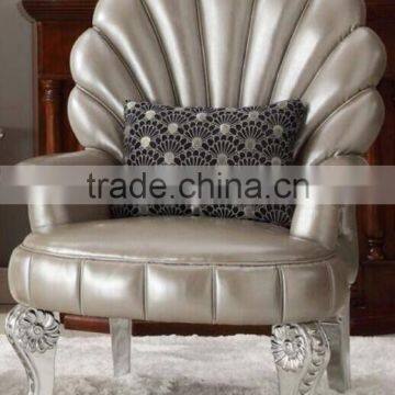 BISINI Furniture European Style Drawing Room Set, Creative Furniture Fan Shaped Wooden Leisure Chairs and Tea Table (BF01-X1181) photo-3