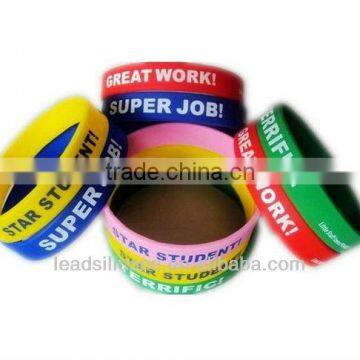 silicone bracelet with metal