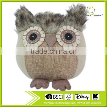 Store More Fashional Plush Cotton Owl Door Stopper with Sand Stuffed