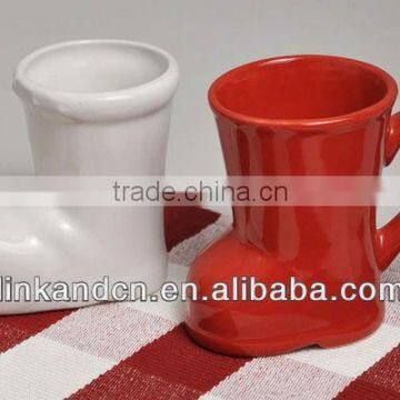 lovely boots shaped solid ceramic mug