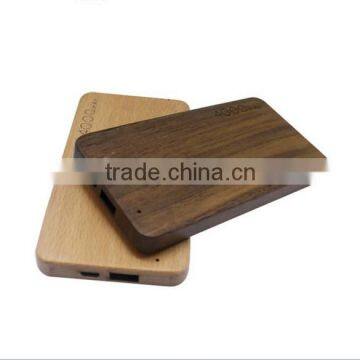 High capacity External Portable Power bank Wooden 8000mAh Power Bank