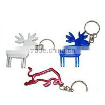 Animal Shape Aluminum Bottle Opener with Keychain