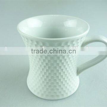 unique shape white ceramic coffee mug with cheap price in stock