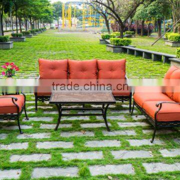 outdoor cast aluminum garden sofa sets general use in patio and yard